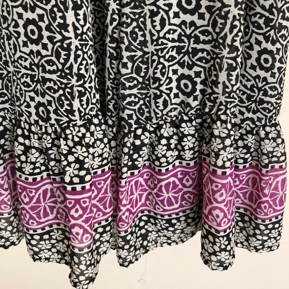 Free People Penny Lane Black Combo Chiffon Tunic Smock Dress Size XS - Picture 4 of 7